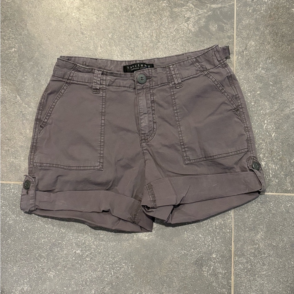 Sanctuary Charcoal Women's Cargo Shorts